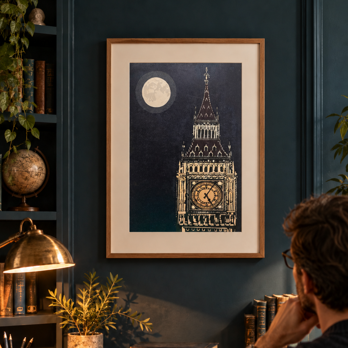 Big Ben – Hand Printed Reduction Lino Cut