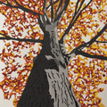 Canopy Autumn – Hand Printed Reduction Lino Cut